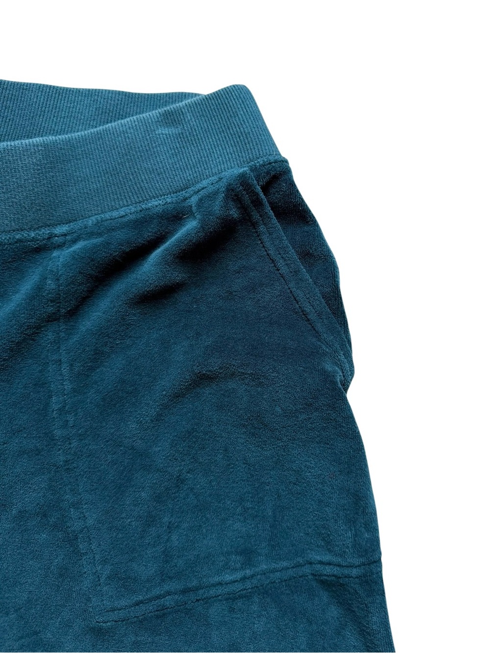 PACT Women’s Pure Velour Relaxed Sweatpant Size Large Teal High Rise Jogger - Picture 3 of 7
